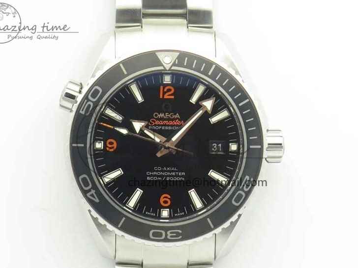 1218 Durable Planet Ocean Professional Ceramic Bezel 45.5mm 1:1 VSF Best Edition Orange Markers on SS Bracelet A8500 Super Clone 8052